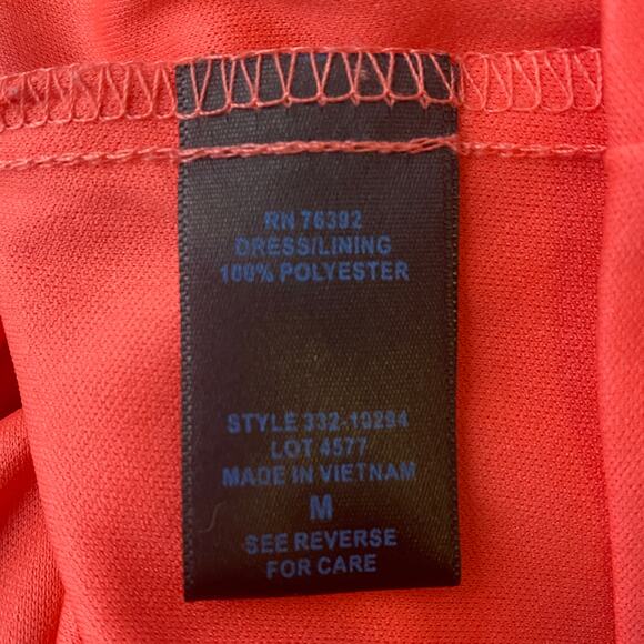 SNAP Hi-Low Colorblock Sleeveless Summer Dress Elastic Gathered Waist Size M - Picture 9 of 10